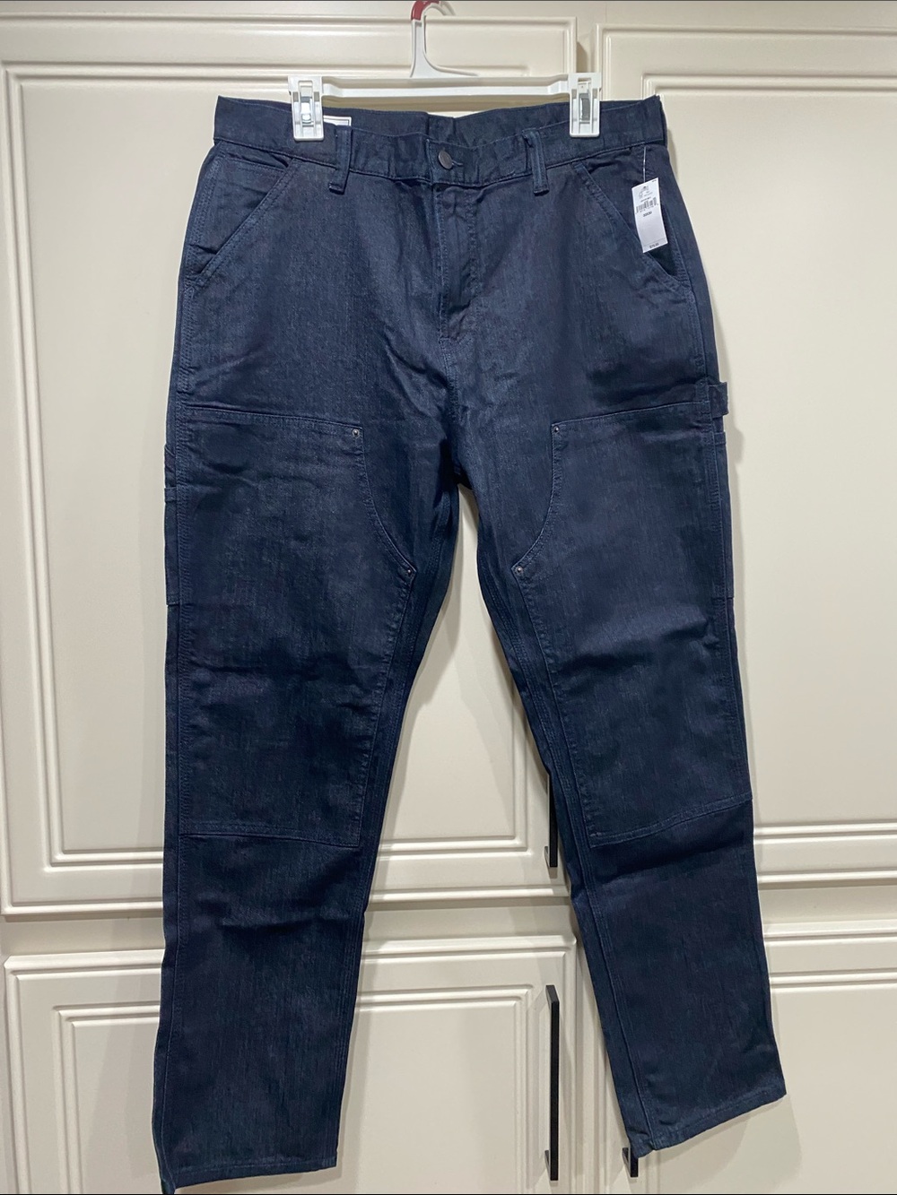 NWT gap double knee carpenter dark rinse jeans size 33 x 30